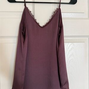 Express Purple Lace Trim Cami